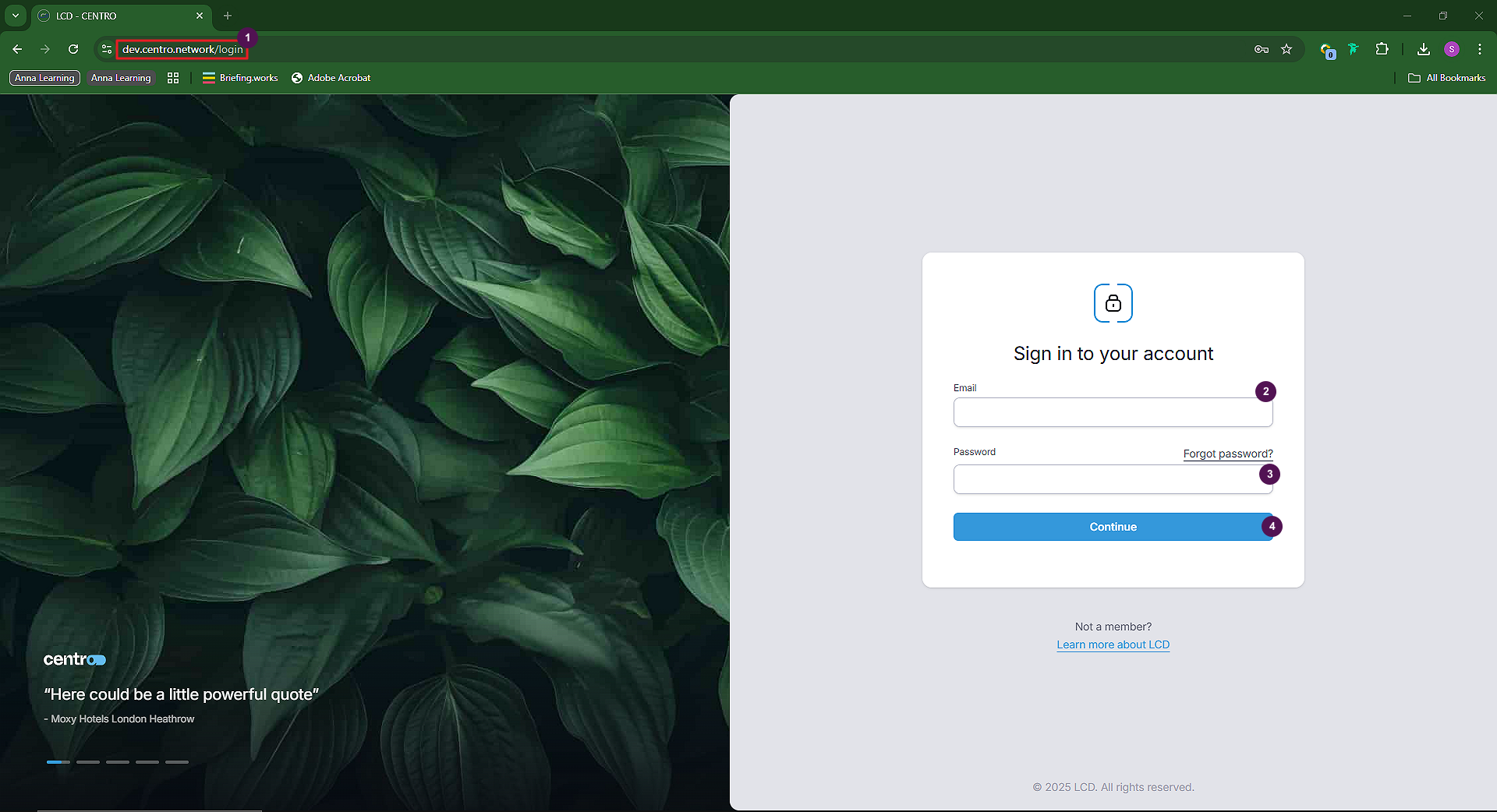 Login Pages | Welcome To Centro Docs