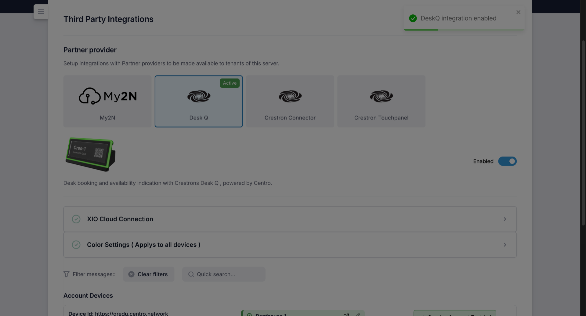 Confirm Integration Activation