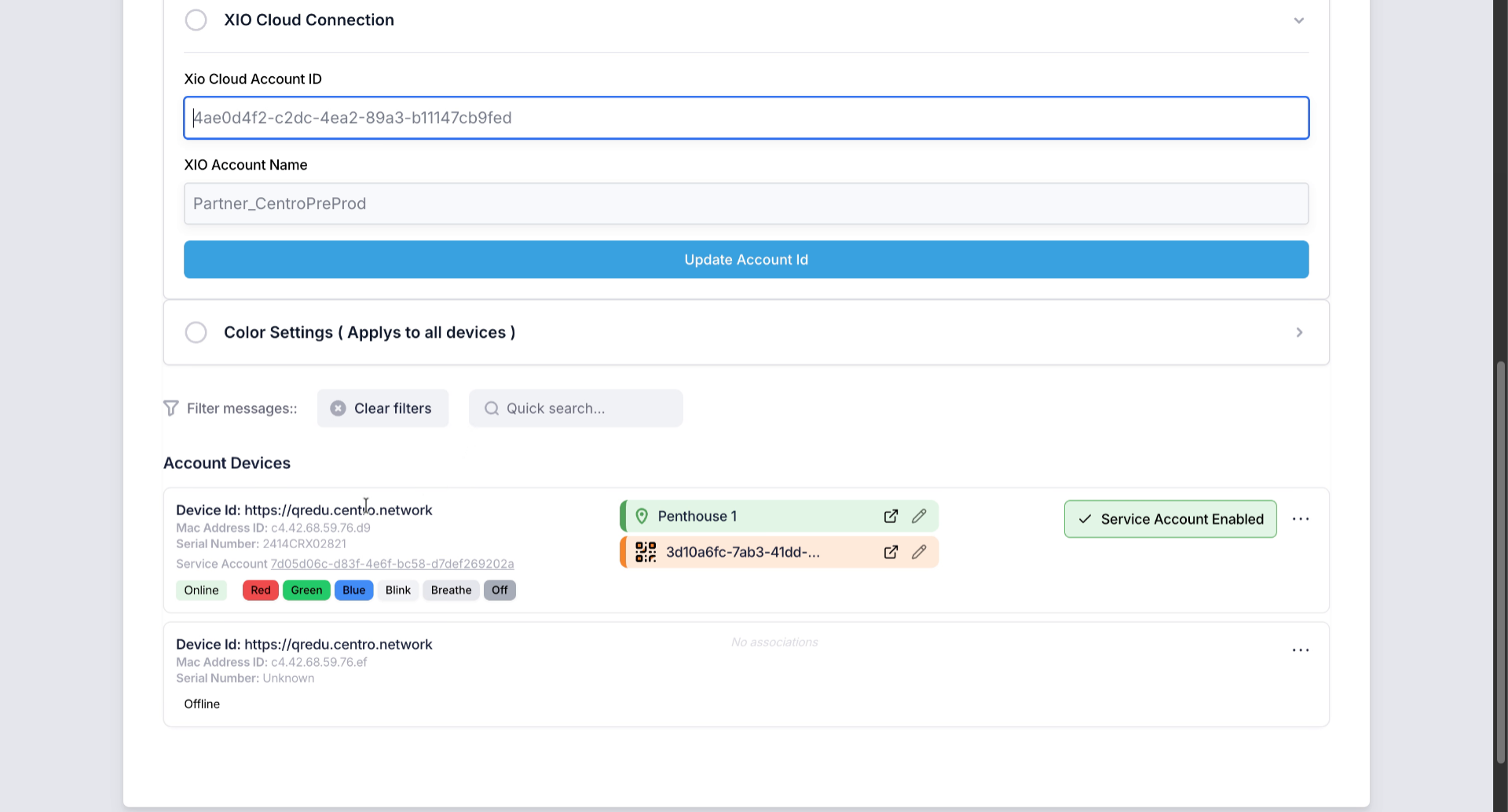 View Devices with Centro Scheduling