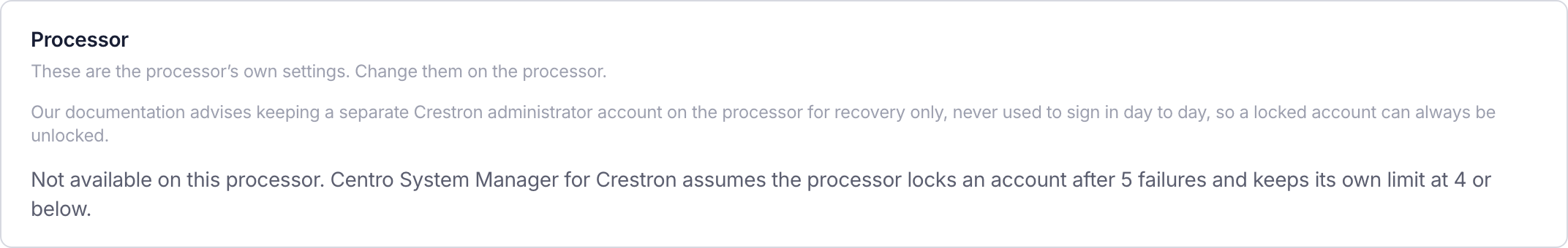 The Processor card reading Not available on this processor