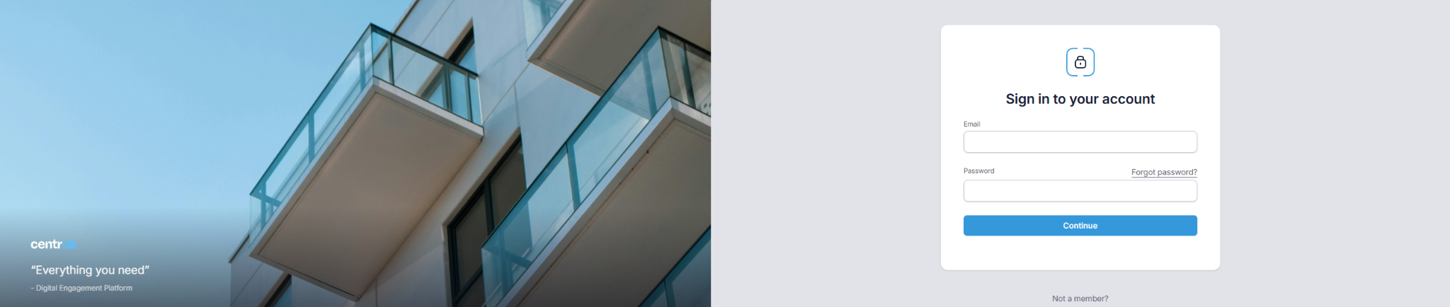 Service Manager Login Screenshot