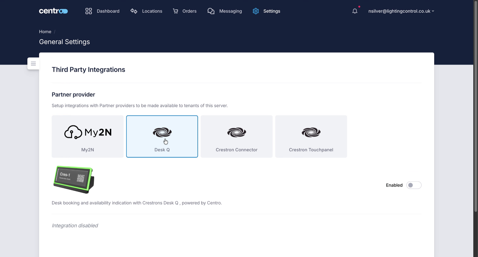 Enable Desired Integration
